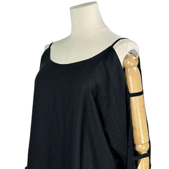 HATCH Maternity Contemporary  Minimalist Cut Out Dolman Sleeve Black Shift Dress - Picture 7 of 9